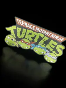 Teenage Mutant Ninja Turtles Light Up Wall Sign – Bar Decor - Room Decor