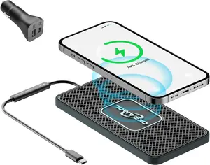 Wireless Charger for Car, Type C Wireless Fast Charging Pad,Charging Station for Multiple Devices,Adapter for AirPods iPhone/// Pro/Max Android Samsung S S S S (CM Cable)