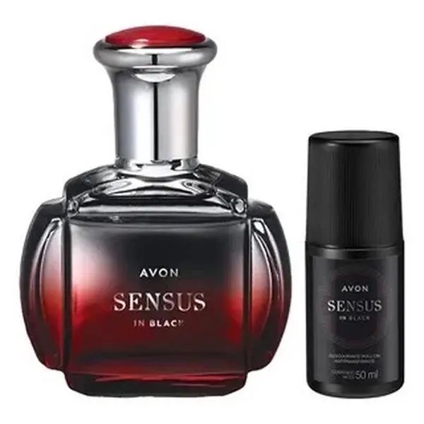 Avon Sensus In Black Perfume con desodorante para caballero