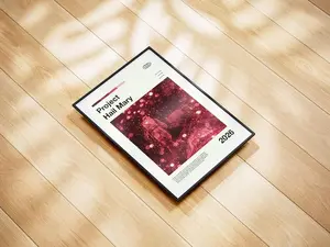 [SALE UP TO 50% + FREE SHIP]  Project Hail Mary Movie Poster, Minimalist Cinematic Wall Art, Sci-Fi Movie Print, Project Hail Mary Fan Gift, High-Quality Wall Decor