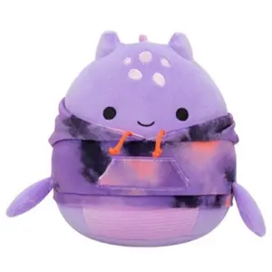 Squishmallows 2025 Purple Tie-Dye Stuffed Plush Toy 8" Squad with Orange Straps and Cute Design