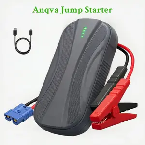 Anqva T400 Car Battery Jump Starter, Car Jumper Starter Battery Pack for Up to 6.0L Gas & 3.0L Diesel Engines, 12V Portable Jump Box with 3 Modes Flashlight and Jumper Cable (grey) Car Essentials