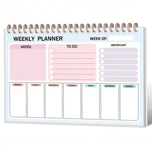 Weekly Planner Notebook, 52 Undated Pages, Elegant Violet Dream Design, Essential Office Organizer for Women & Men, Home Organization