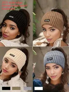 Women's Soft Elastic Hairband, Winter Warm Ear Cover, Comfortable Fit Plain Headband, Fashionable Daily & Formal Use