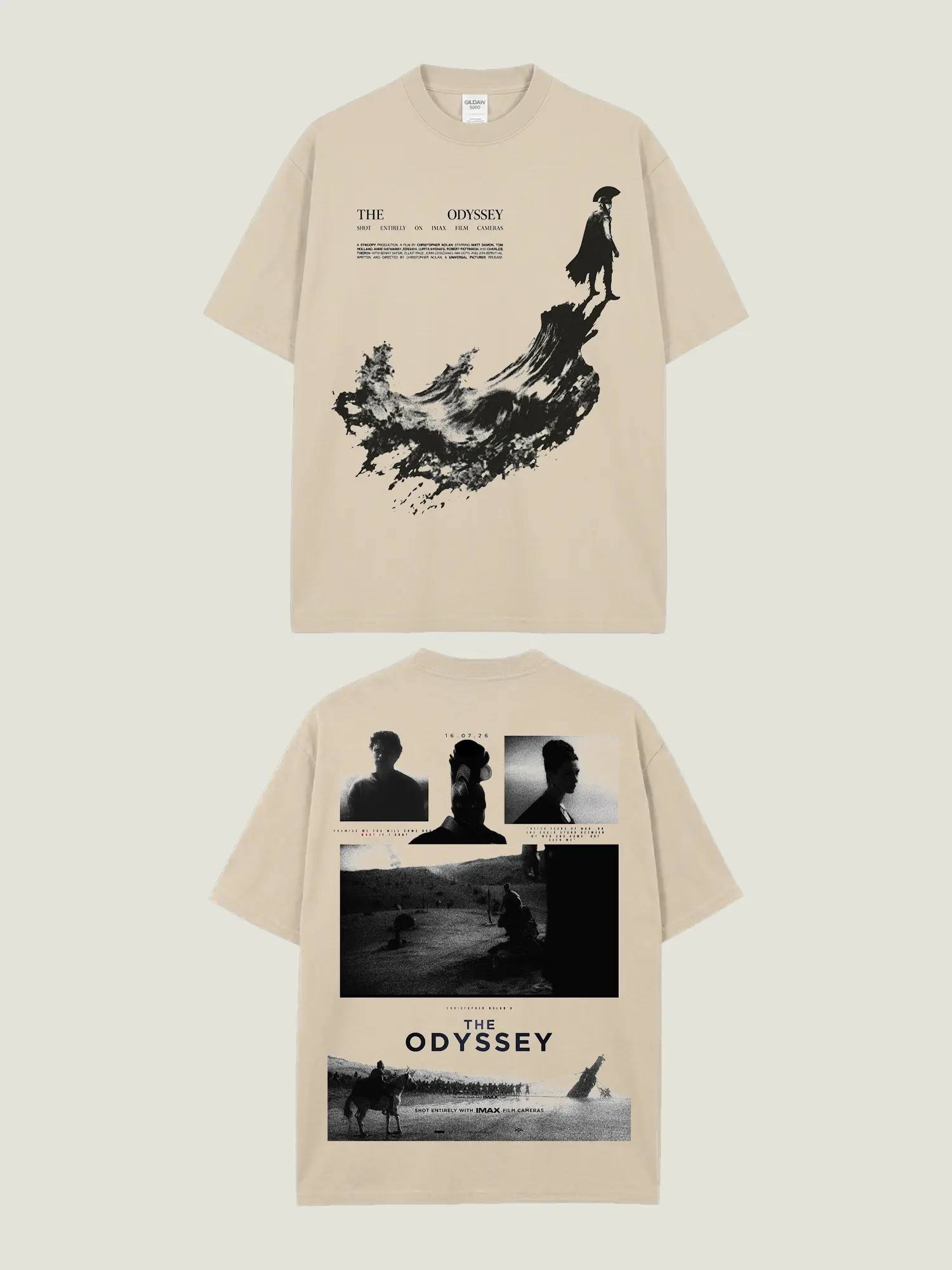 The Odyssey Movie 2026 V4 - Fantasy Epic Shirt The Odyssey Graphic High-Quality Unisex Cotton Shirt Action Epic Movie Tee Vintage T-Shirt Nolan Film Graphic Fan T-Shirt