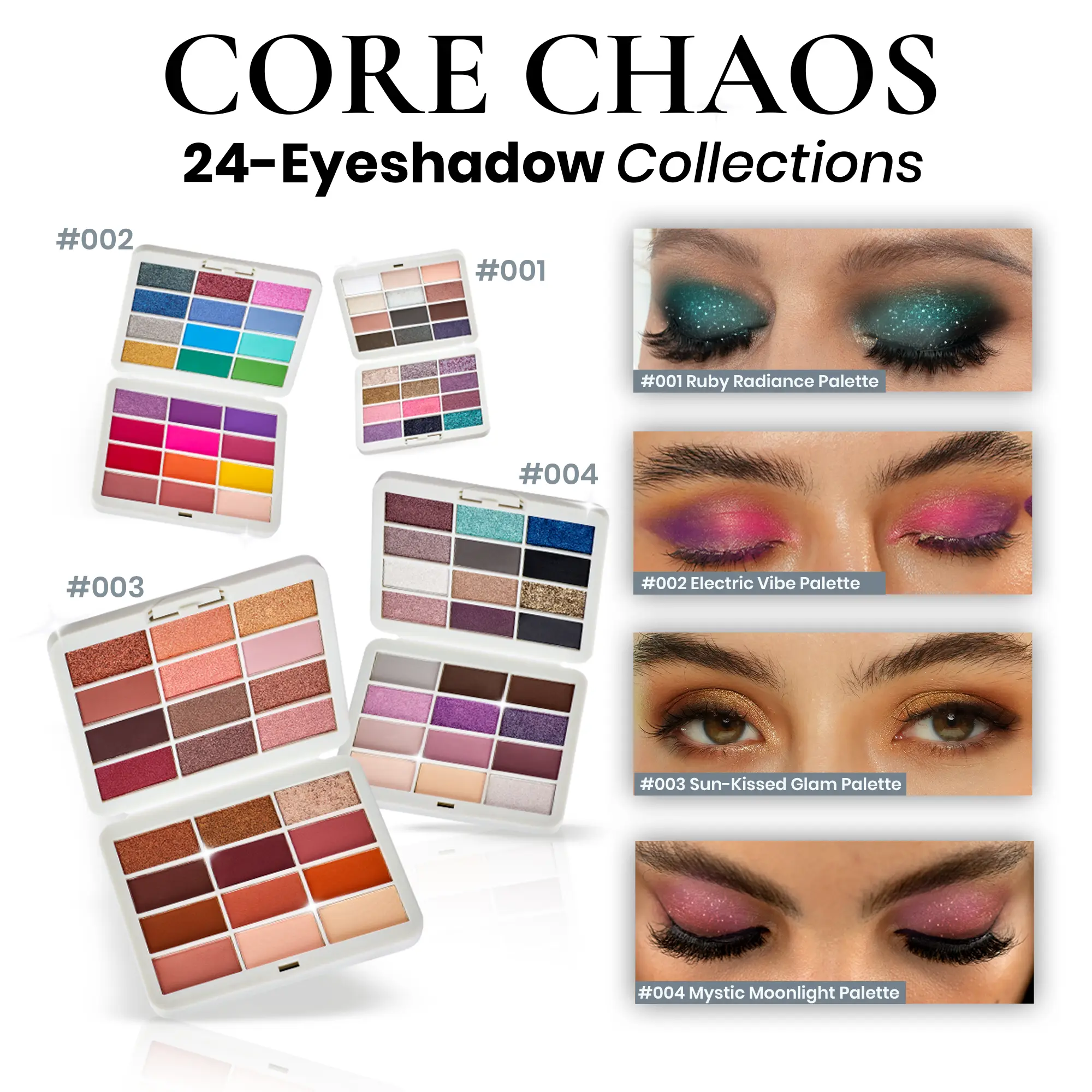 RUBY VIBE CO 24-Color Eyeshadow Palette, Makeup Palette with Matte Eyeshadow & Shimmer Eyeshadow, Nude Eyeshadow Palette, Makeup Eyeshadow Cosmetic for Everyday and Bold Eye Looks
