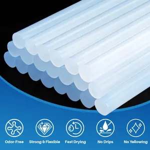 High Adhesion Quick Dry Adhesive 40pcs Hot Melt Glue Sticks - 0.28×3.9in 7×100mm Size Compatible with Universal Mini Glue Gun - Suitable for Making Crafts, Repairing Broken Items, DIY Creation and Other Daily Household Tool Materials