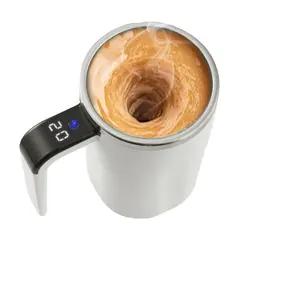 Electric Automatic Stirring Coffee Cup, Rechargeable 304 Stainless Steel Mixer, Touch Magnetic Tea Cup Gift, 380ML Drinkware USB Rechargeable Mixer