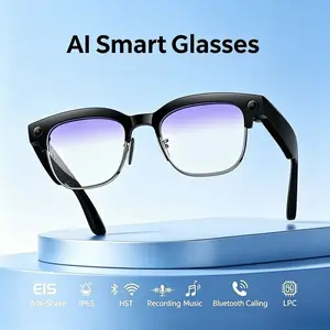Lightweight Smart Glasses 35g Comfortable Wear, Dual Physical Buttons + Touch Control, Music Call Translation, Low Power Long Battery Life