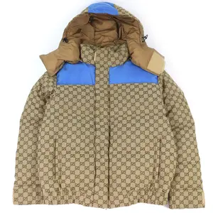Pre-owned GUCCI Cotton Small Leather Goods GG Canvas Down Jacket