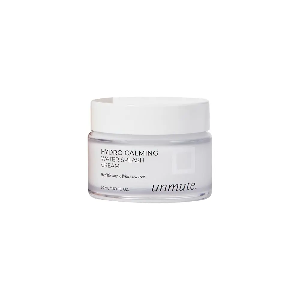 UNMUTE Hydro Calming Water Cream – 50ml (1.69oz) | Hydrating Face Moisturizer with Hyal 10-Some & White Tea Tree | Lightweight Water Cream for All Skin Types | Korean Skincare