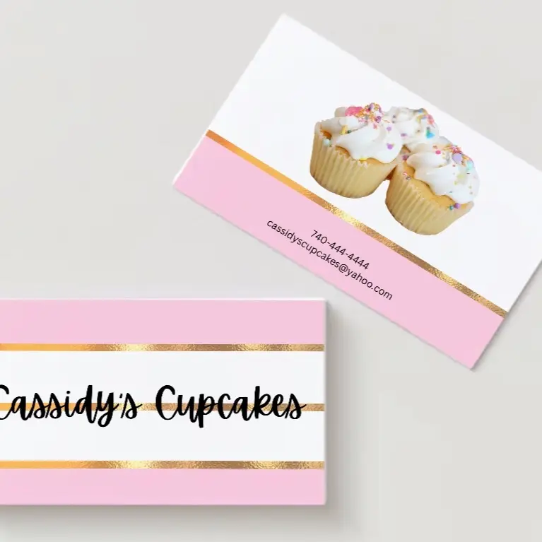 Pretty in Pink Fully Customizable Business Cards for Office Supplies