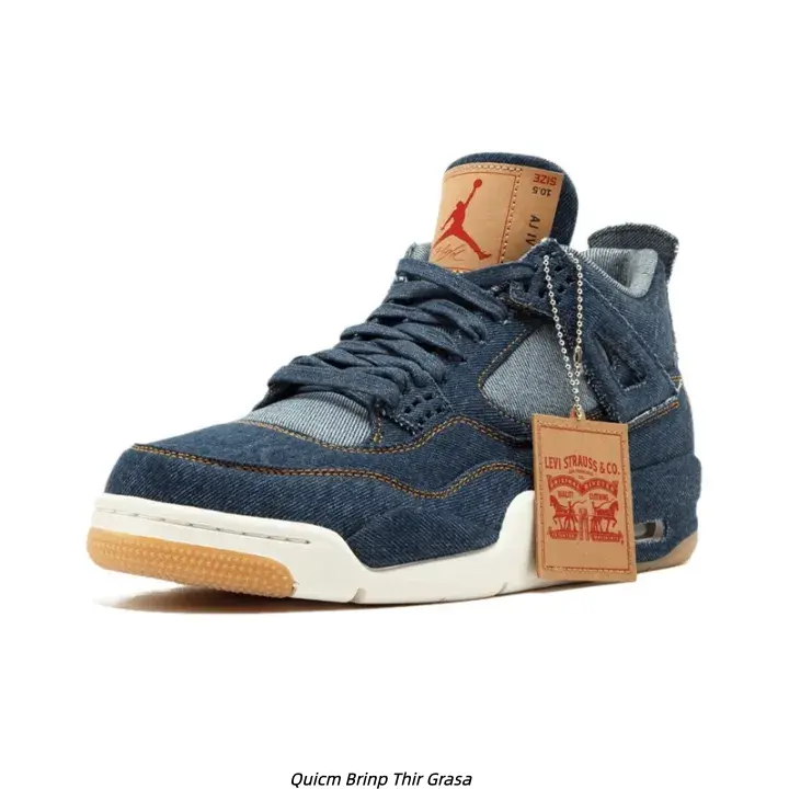 Dark Denim Blue Mid Top Skate Shoes Cream Gum Contrast Thick Cushion Outsole Vintage Street Fashion Casual Sneakers Unisex Daily Walking