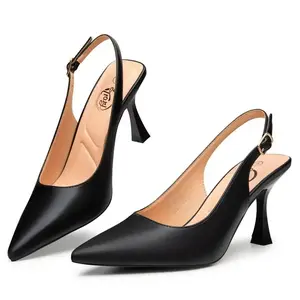 Trary Slingback Heels for Women Pointed Toe Pumps Shoes 3.2inch High Heel Slip On Rhinestone Glitter Heels Comfy Heels for Party Working Dressy Office Banquet High Heel Sandal Pump Footwear Walking Shoes heel slippers Dealsforyoudays（gift）