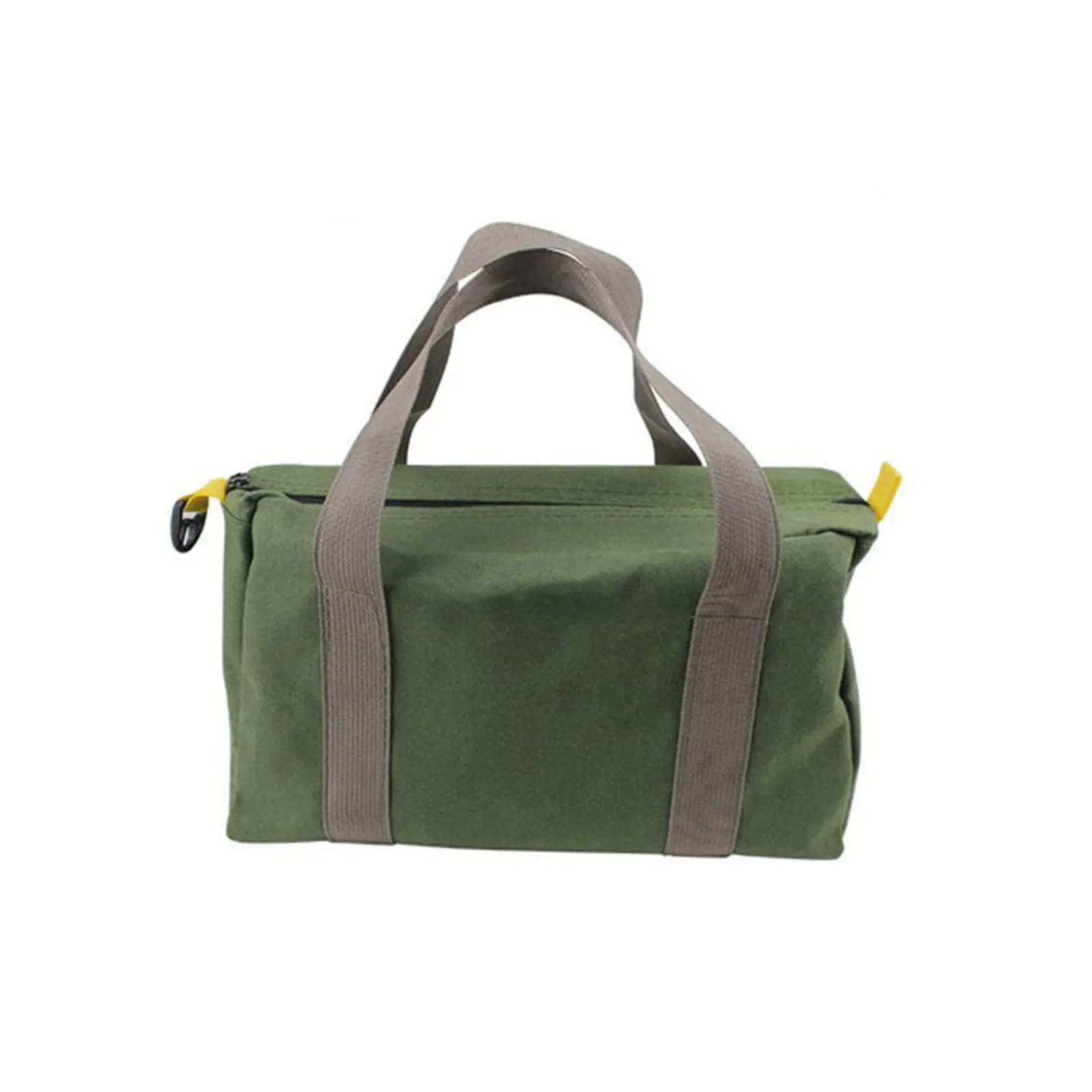 12 Inch Wide Mouth Tool Bag – Heavy Duty Canvas Tool Tote with Large Capacity, Durable Storage and Organizer Pouch for Electricians, Mechanics & DIY – Perfect for Hand Tools, Power Tools, Construction, and Everyday Jobsite Carry