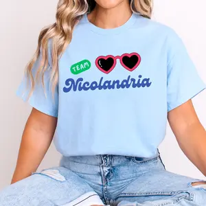 Nicolandria T-Shirt Love Island USA Fan Shirt Nic and Olandria Merch Funny Pop Culture Tee Viral Name Shirt Casual Cotton Top for Men Women