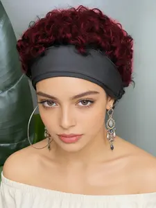 Pixie Cut Wigs with Headband Curly Headband Wig Human Hair Short Pixie Headband Wigs For  Women