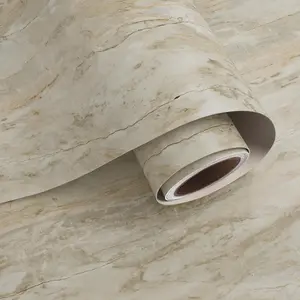 32" x 354" Large Size Beige Slate Marble Countertop Contact Paper Peel and Stick Marble Vinyl Wrap for Countertops Cabinets  Self Adhesive Granite Wallpaper for Bathroom Kitchen
