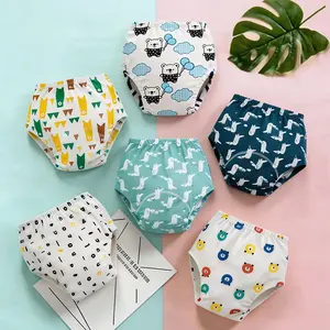 3/6pcs Newborn Training Pants, Washable Boy Girl Potty Training Underwear, 6-Layer Breathable Diapers, Leak-Proof Reusable Baby Pull-Ups