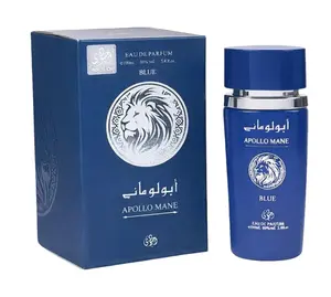 Apollo Mane Blue Eau de Parfum for Men 3.4 oz Spray Long Lasting Fresh-Aromatic Woody Perfume Modern Clean Masculine Fragrance