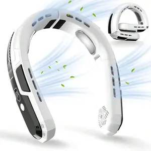Portable Neck Fan, 360 ° Cooling Neck Fans Portable Rechargeable With 6000mAh Battery Operated, 3 Speed Hands Free Bladeless Neck Fan, USB Travel Fan Wearable Personal Fan For Women, Men