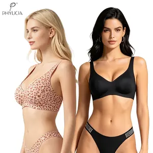 Womens Wireless Bras Supportive Tshirt Bra No Underwire Seamless Push Up V Mesh Comfortable Bralette Everyday Bras underwear lingerie woman