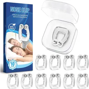 Anti Snoring Devices, Anngola Snoring Solution, Silicone Magnetic Anti Snoring Nose Clip, Effective Hale Breathing Aid, Stop Snoring to Restful Sleep(10 Pack) Healthcare Disposable