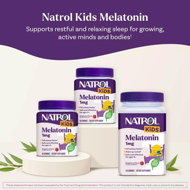 Natrol Kids' Melatonin 1mg Sleep Aid Gummies - Strawberry - 140ct Healthcare Fitness Dietary Vitamin