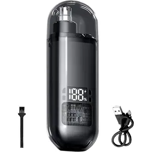 Nose Hair Trimmer for Men Professional Painless Portable Digital Display Dual Edge Blades Rechargeable Cordless Ear Nose Eyebrow & Facial Hair Clipper