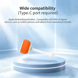 Type-C Portable Mini Speaker Phone Stand with Connection, Hands-Free Calls, Audio Playback, Plug-and-Play, Compact Design, Compatible with Smartphones & Laptops, Ideal for Calls & Movie Watching, tiktokshopspringglowup Audio Speaker