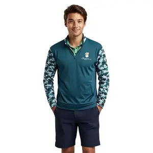 Green Camo Quarterzip