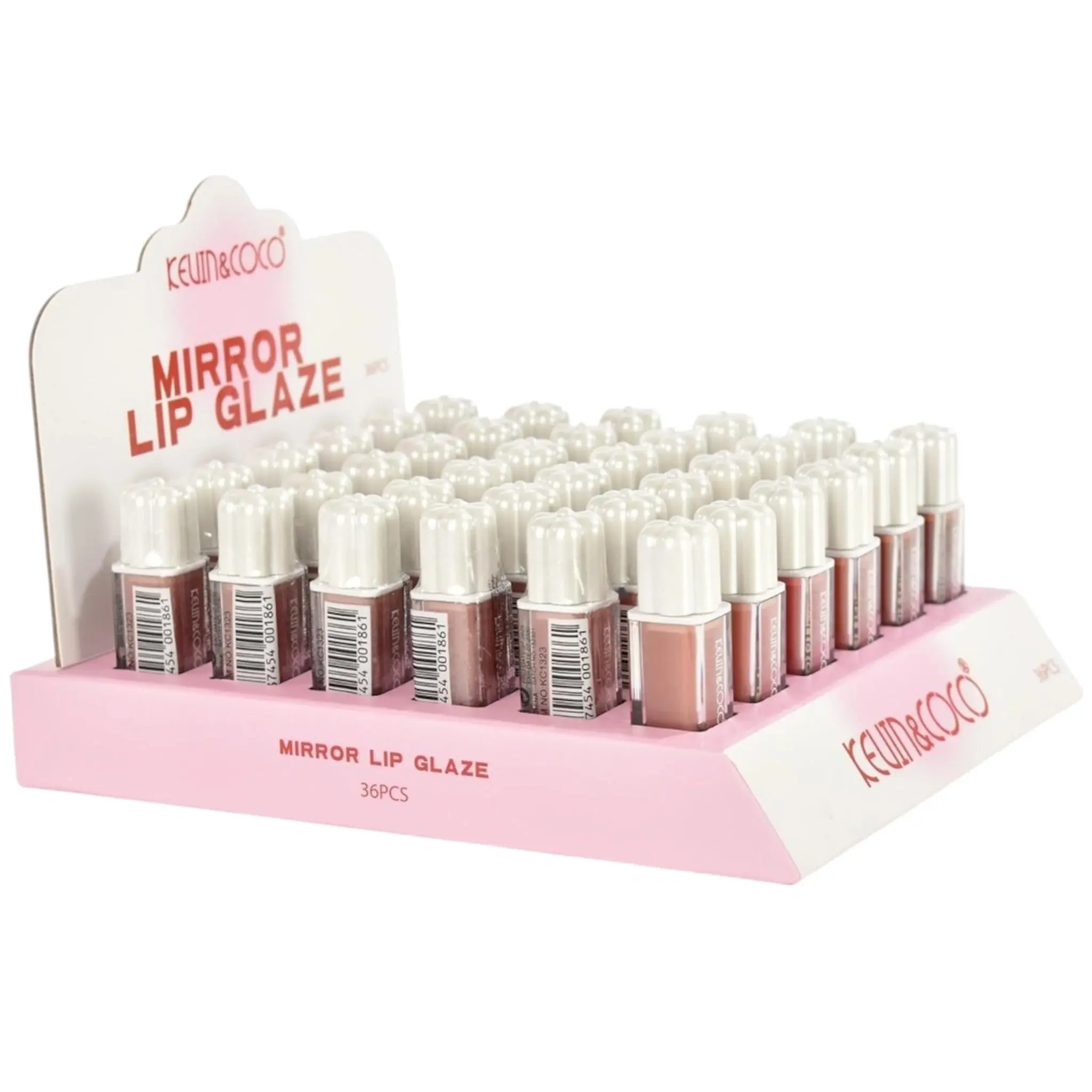 Kevin & Coco Mirror Lip Glaze - Wholesale Display 36 Units (KC1323)