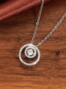 1 PC Romantic Cubic Zirconia Necklace Pendant Sparkling CZ Necklace For Women Valentine's Day Gift Wedding Jewelry