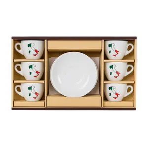 Set of 12 Espresso Cups & Saucers, Service For Six Italian boot