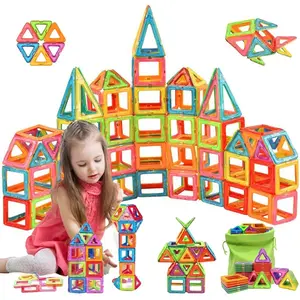 Kids Creative Magnetic Building Blocks Toy Set, Magnetic Building Tiles, Magnetic Construction Set, DIY Unusual Design Kit, Educational Playset for Children Ages 3+, Perfect Gift Idea