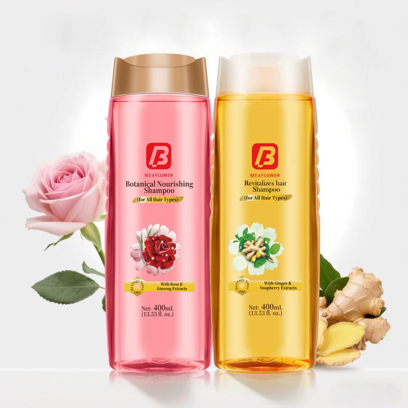 A New Way To Hair Care: BEE&FLOWER Ginger & Rose Shampoo - Sulfate-Free Formula To Manage Greasiness & Boost Fullness - For All Hair Types