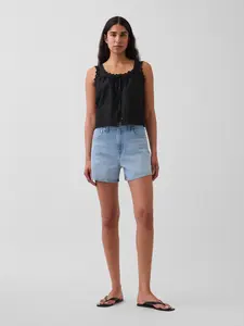 Gap Women's 3.5" High Rise Relaxed Straight Denim Shorts