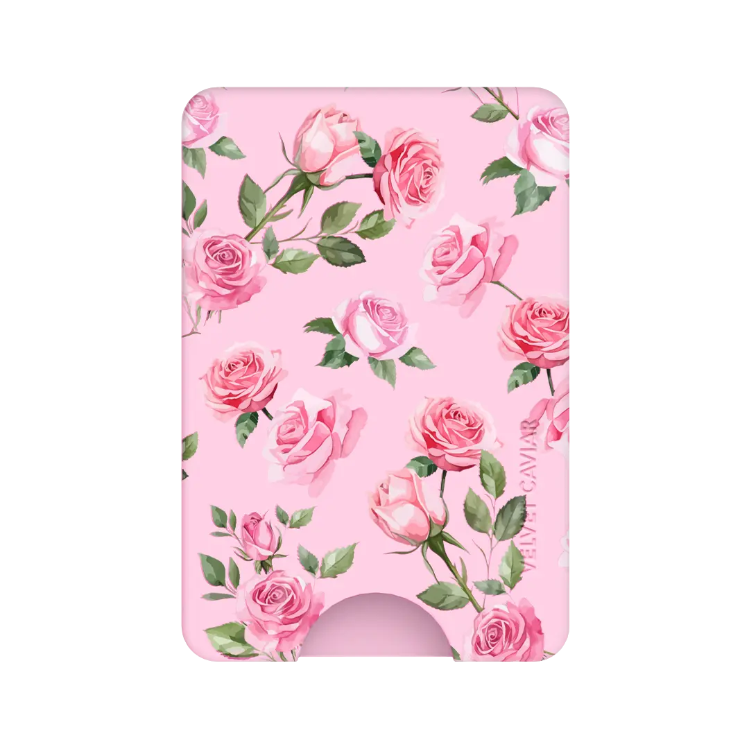 Velvet Caviar Pink Roses MagSafe Wallet, Stylish Magnetic Card Holder for iPhone, Slim & Secure Smartphone Accessory, Phone Accessories, Cellphone, Electronic Gadgets, Mobile