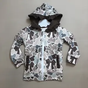CFS Kids Girl Camo Hoodies Jacket Pockets Hunting Clothing  Winter Coat GT1263