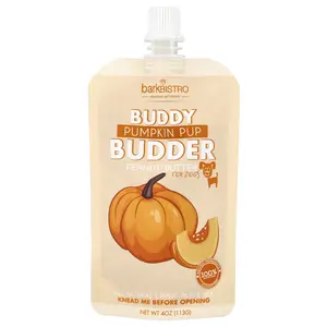 Bark Bistro Buddy Budder, Peanut Butter, For Dogs, Pumpkin Pup, 4 oz (113 g)