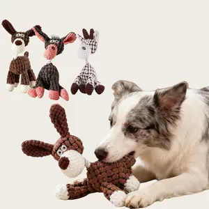 1pics Durable Donkey-Shaped Plush Dog Toy, Interactive Tough Chewer, Interactive Chew-Resistant Squeak Toy for Small Medium Dogs, Perfect Gift for Pet Owners