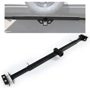 Adjustable Trailer Hitch RV Trailers 5th Wheel 2 Inch Towing Hitch Receiver Powder Coated Steel Black