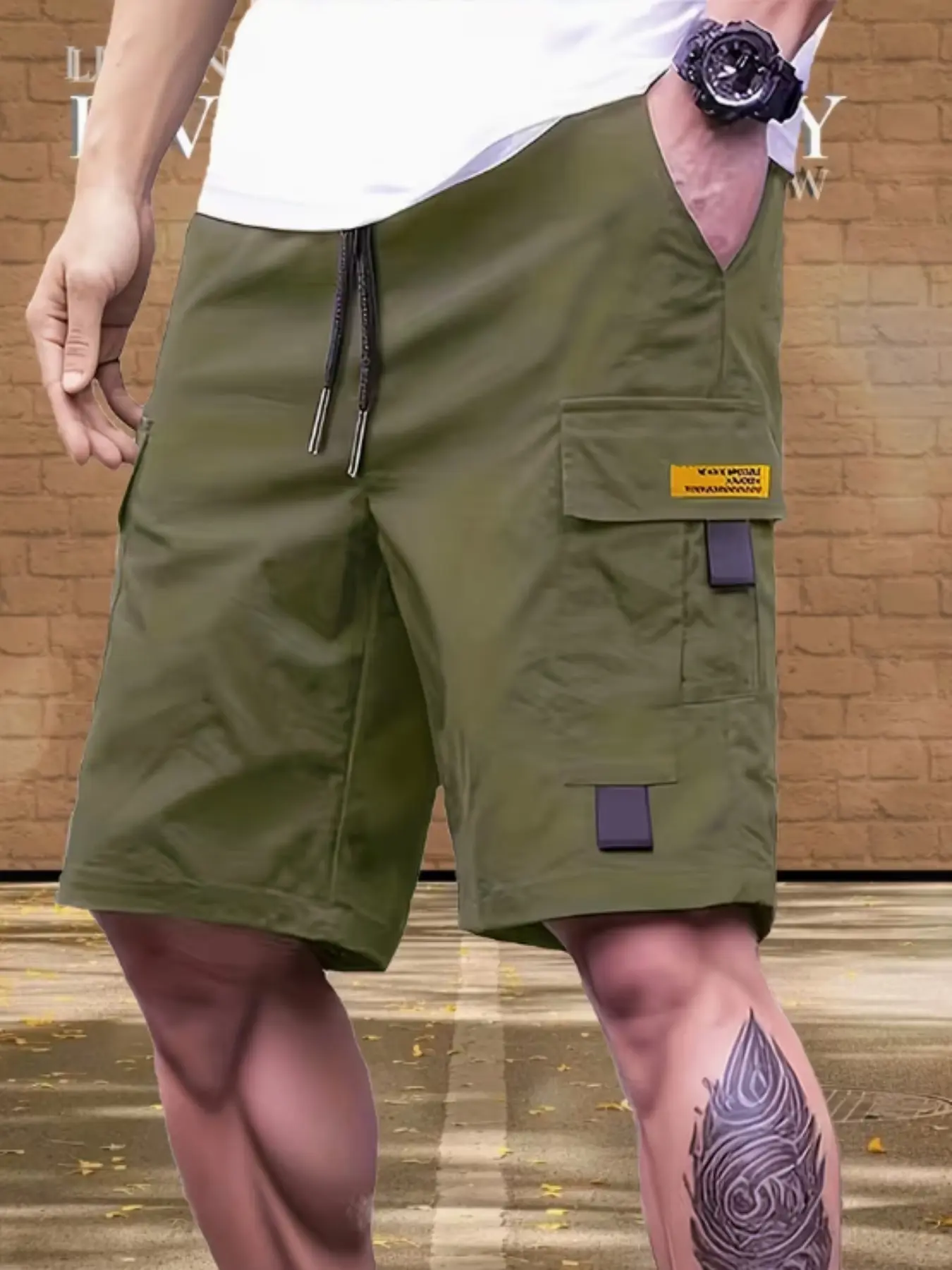 Men's cargo shorts, Summer Outdoor Sports Leisure, Multi-Pocket Design, Comfortable and Durable, Ideal for Daily Wear