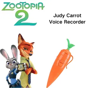 Zootopia 2 Carrot Voice Recorder Pen Cartoon Kids Ballpoint Pen That Can Be Recorded Creative Multi Functional Pens Gift