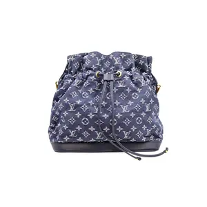 Pre-owned Louis Vuitton denim Shoulder Bags Monogram Noefull MM Shoulder Bag TJ1113 (27264)