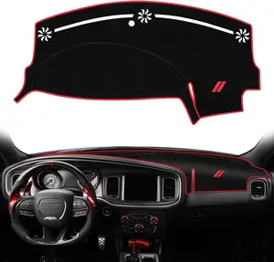 Dash Cover for  Accessories 2011-2022 2023 Dashboard Cover Mat Sunshade No Glare UV Rays Protector Nonslip Interior Pad (Red)