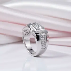 1.0 Ct 6.5mm Diamond Option Cluster Men's Rings