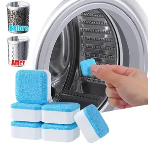 12/24 Pack Washing Machine Cleaner, 3-in-1 Function, Descaling, Deodorizing & Deep Cleaning, Effortless Machine Care, Deep Cleaning Tablets for All Types of Washing Machines