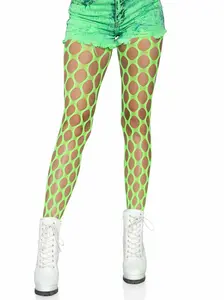 Ivy Pothole Net Tights Green