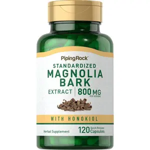 Piping Rock Magnolia Bark Extract 800mg | 120 Capsules | Standardized Herbal Supplement | with Honokiol | Non-GMO, Gluten Free